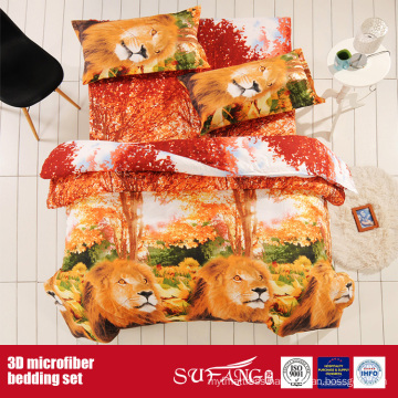 Polyester Printing Big Lion 3D Microfiber Flat Sheet